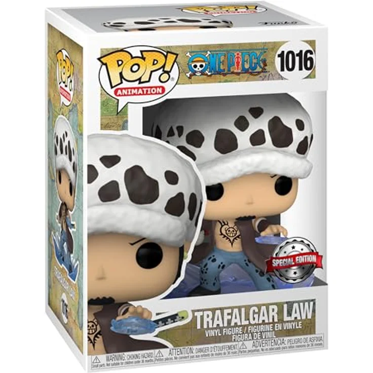 Funko One Piece Trafalgar D. Law (Room) Pop Figur (AAA Anime Exclusive), stabile Box, Special Edition Aufkleber, mögliche Chase Variante – Bild 2