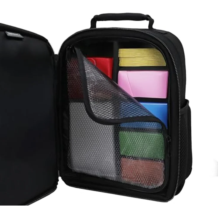 ENHANCE Collector's Edition Kleine Karten-Rucksack mit Drachenhaut-Außen, Karten-Protektor Bildschirm, Aufbewahrung für Deckboxen, kompatibel mit Magic the Gathering, Drachen Schwarz – Bild 5