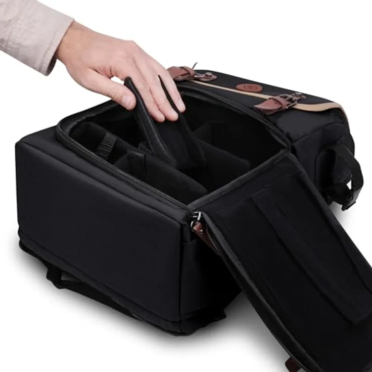 ENHANCE Sammelkarten-Aufbewahrungsbox, Rucksack für Spielkarten mit Platz für Kartenordner und TCG-Zubehör, Schwarz – Bild 4
