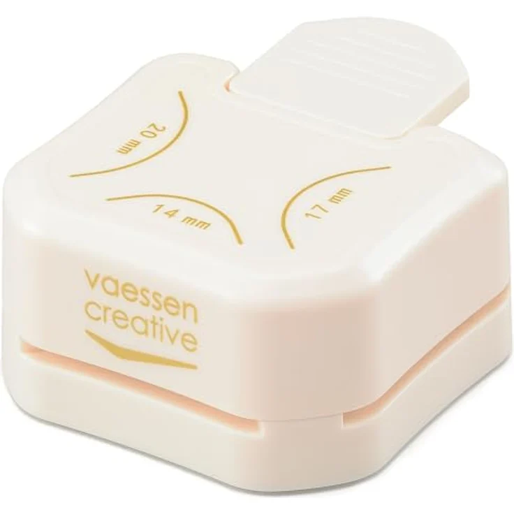 Vaessen Creative 2137-063 3-in-1 Eckenstanzer für Scrapbooking und Karten Basteln, legierter Stahl, präzises Abrunden von Ecken in 14, 17 und 20 mm – Bild 2