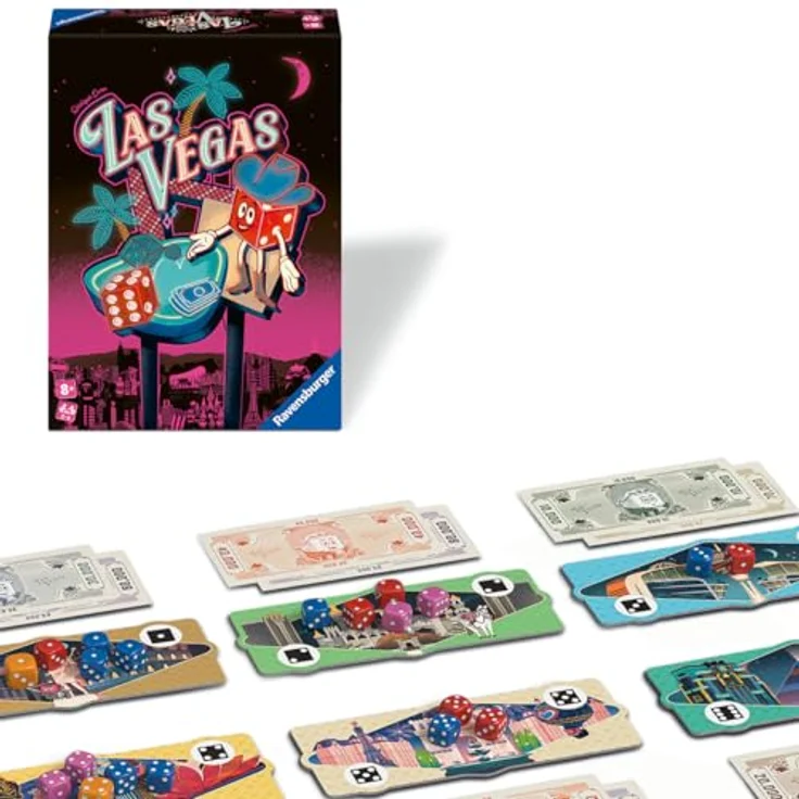 Ravensburger 24903 - Las Vegas - Taktisches Würfelspiel für 2-5 Spieler, ab 8 Jahren, mit Erweiterungsmodulen "Biggys" und "Bandit" in handlichem Format – Bild 1