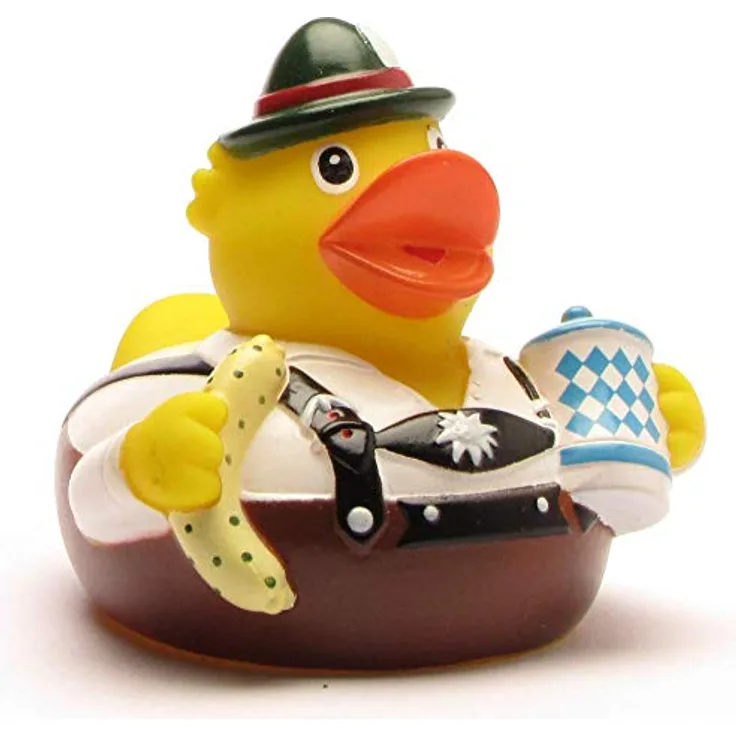 Duckshop I Badeente I Quietscheente I City Duck Bayern I inkl. Badeenten-Schlüsselanhänger im Set