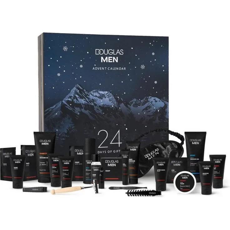Douglas Men Pflege Adventskalender 2025 – 24-tlg. Herren-Geschenkset mit Pflegeprodukten und Grooming-Tools