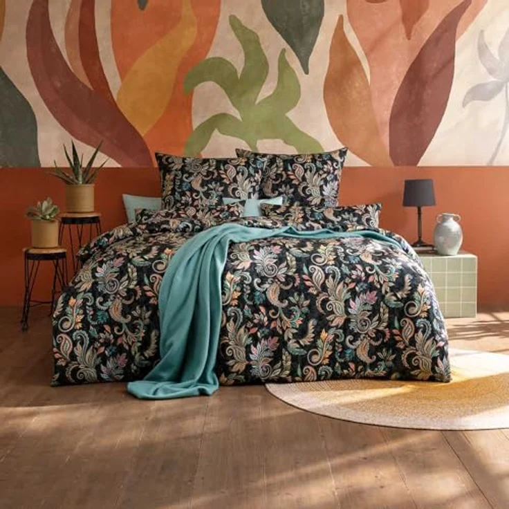 ESTELLA Bettwäsche Regina, Multicolor 3-teilig, 135x200 cm + 80x80 cm + 40x80 cm, seidig-glänzend, pflegeleicht, atmungsaktiv, 100% Baumwolle – Bild 2