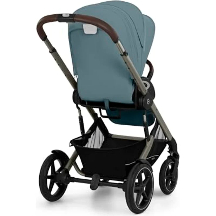 cybex Gold Kinderwagen Talos S LUX Tpe, Hellblau, mit Federung, 5-Punkte-Gurt, feststellbarer Bremse und Einhand-Faltmechanismus – Bild 4