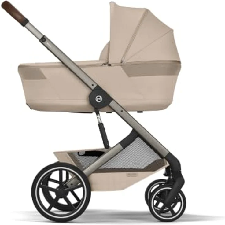 Cybex Balios S Lux Kinderwagen mit faltbarer Babywanne, komfortabel und kompakt, Almond Beige – Bild 4