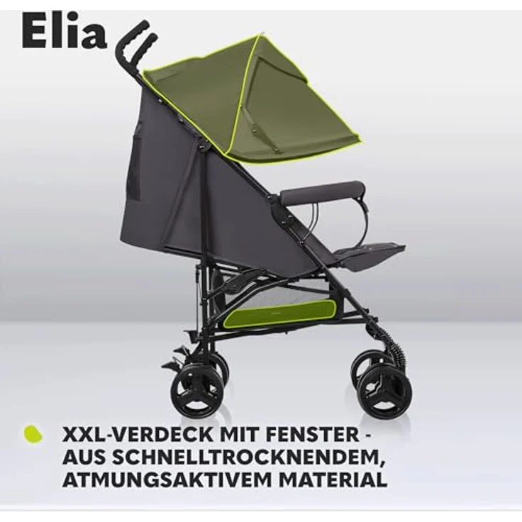LIONELO Elia Buggy Klein Zusammenklappbar Kinderwagen Bis 15 Kg, Rücken Und Fußstützenverstellung Hinterradbremse, Moskitonetz, Beinwärmer, Einkaufskorb – Bild 4