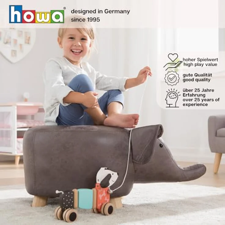 Howa Nachziehtier Hund Fidi aus Holz 6015 – Bild 5