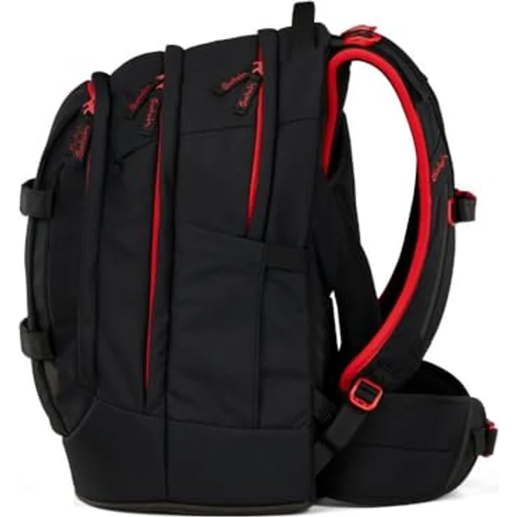Satch Pack Schulrucksack Set 3tlg. mit Schlamperbox und Sportbeutel, 30 Liter Volumen, Fire Phantom – Bild 3