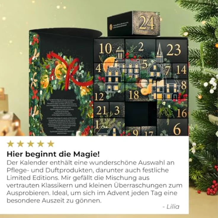 Yves Rocher Adventskalender Kosmetik-Adventskalender 2025, 24-tlg. mit 6 Originalgrößen und 18 Reisegrößen, vegan und pflanzlich formuliert – Bild 5