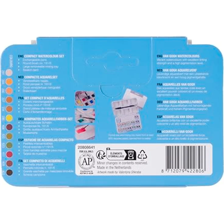ROYAL TALENS Aquarellfarbe Van Gogh 12er Box Naturfarben – Bild 3