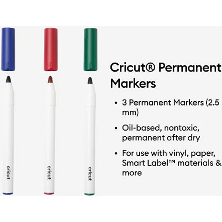 Cricut Permanentmarker 2,5 mm, Rot/Grün/Blau (3 ct) - Compatible Venture – Bild 2