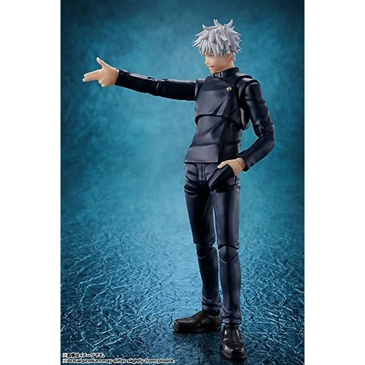 TAMASHII NATIONS - Jujutsu Kaisen - S.H.Figuarts - Satoru Gojo: Jujutsu Technical High School, Sammelfigur mit 4 optionalen Ausdrücken und Handyzubehör, schwarz – Bild 5