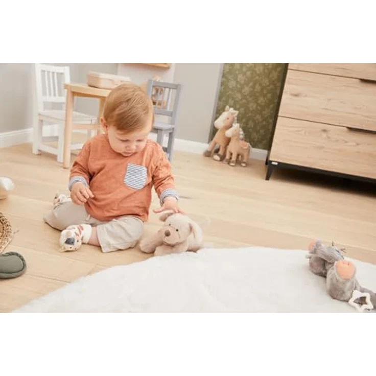 Sterntaler Spiel Kuscheltier Pferd Sunny, Rasselspielzeug aus weichem Stoff, lichtbeige, ideal ab Geburt – Bild 6