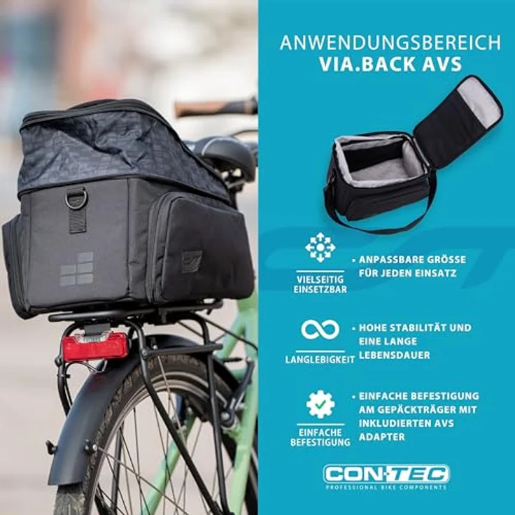 CONTEC, Gepäckträgertasche Via. Back AVS – Bild 5