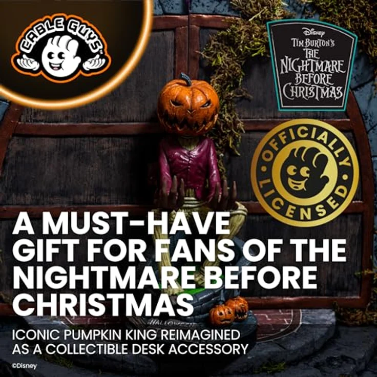 exquisite gaming The Nightmare Before Christmas Cable Guys Lade-Halter Jack Pumpkin, 21 cm, Sammelfigur für Smartphones und Controller – Bild 6
