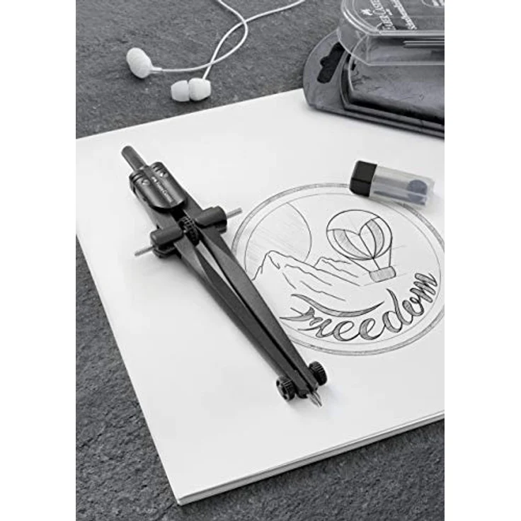 Faber-Castell 174530 - Schnellverstellzirkel Stream, Blackstone, 1 Stück – Bild 5