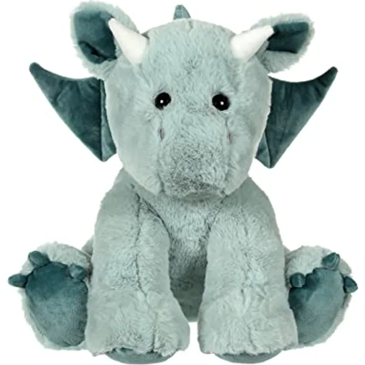 GIPSY TOYS Floppy Dragon 30 cm, grünes Kuscheltier für Kinder, in 3 Pastellfarben erhältlich