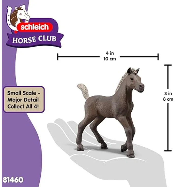 Schleich Sammelfohlen Darcy, graubraunes Fohlen mit hellem Schweif, 10 x 2 x 8 cm – Bild 5