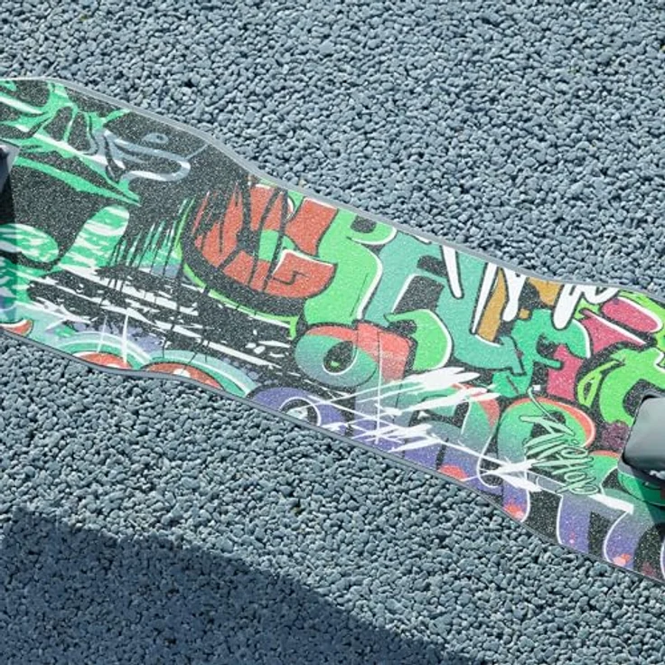 AIYAPLAY Kinderroller Klappbar mit Verstellbare Lenkerhöhe, Stoßdämpfende Vordergabel, Hinterradbremse, für Kinder ab 6-12 Jahren, Grün – Bild 9