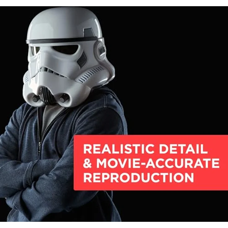 Hasbro Stormtrooper Helm, 1:1 Replika aus Rogue One: A Star Wars Story, elektronisch mit Stimmverzerrung, Weiß, One Size – Bild 4