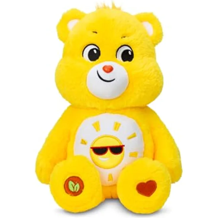Care Bears Funshine Bear 14 Inch Medium Plush, Cuddly Soft Toy in Gelb, für Kinder ab 4 Jahren