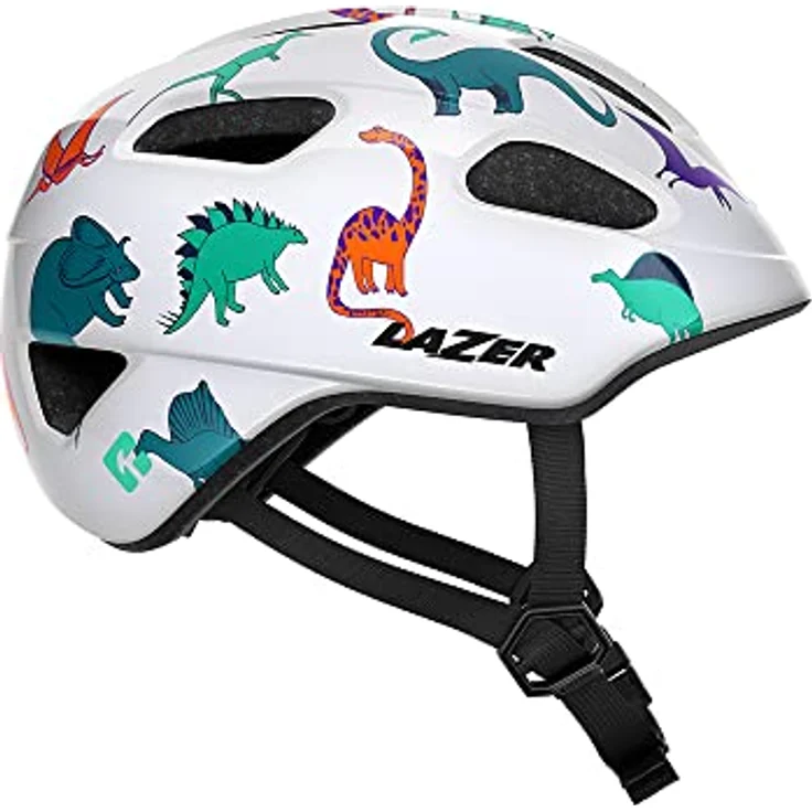 LAZER Pnut 2.0 KinetiCore, leichter Kinderfahrradhelm mit Sicherheits-Technologie, Einheitsgröße, Dinosaurs Design – Bild 1