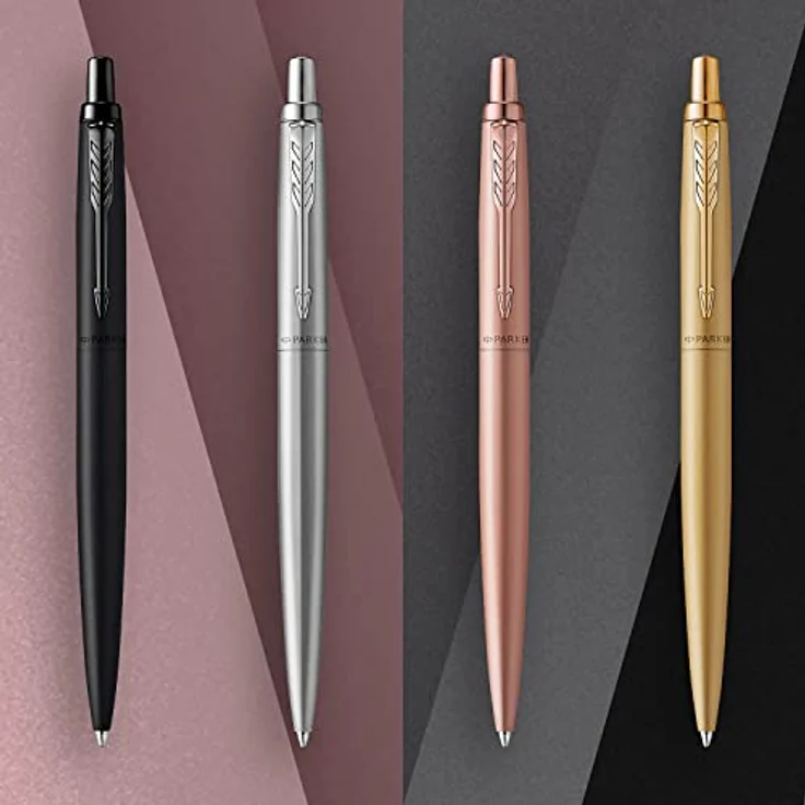 Parker Jotter XL Monochrom, Kugelschreiber in Gold mit mattem Finish und Druckknopfauswurf, 7% größer – Bild 3