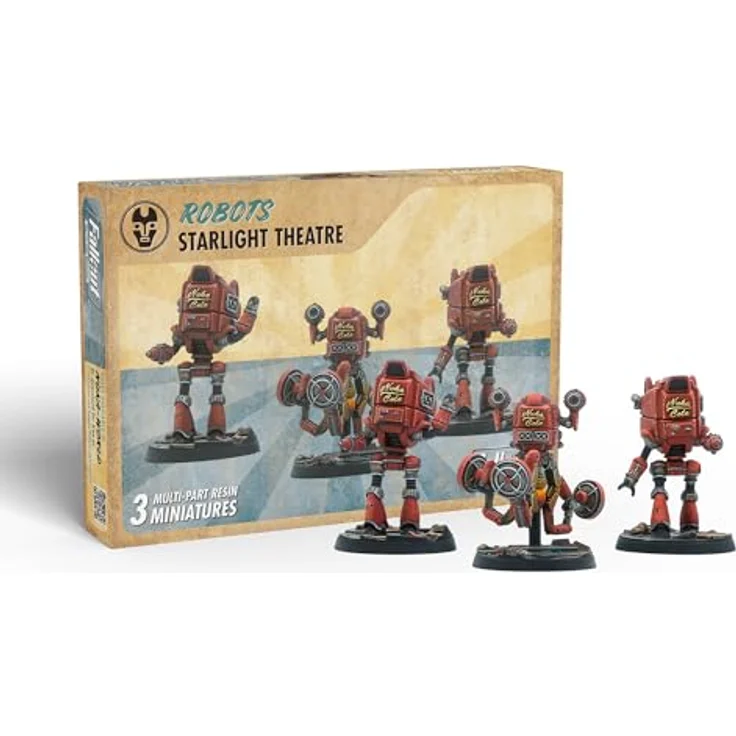 Modiphius Fallout: Wasteland Warfare - Robots - Starlight Theatre Staff, Miniaturenset für Sammelkampfspiele, Nuka World-Welle – Bild 7