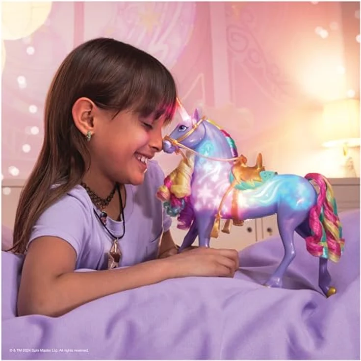 Spin Master Licht-Magie Wildstar, Sammelfigur aus Unicorn Academy, Mehrfarbig, Weiß, interaktive Funktionen, leuchtet in Regenbogenfarben, spielt Titelmusik – Bild 7