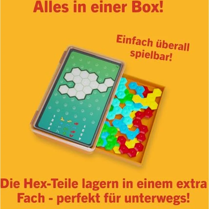 Kosmos Ubongo! Extrem Brain Games, Solo-Knobelspiel mit 200 Aufgaben und 15 Legeteilen, handliches Mitnahmeformat – Bild 6