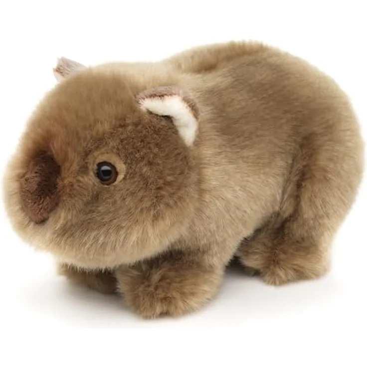 Uni-Toys Wombat Plüschtier, 19 cm, flauschig und hochwertig verarbeitet, 100% recycelte Polyesterwolle
