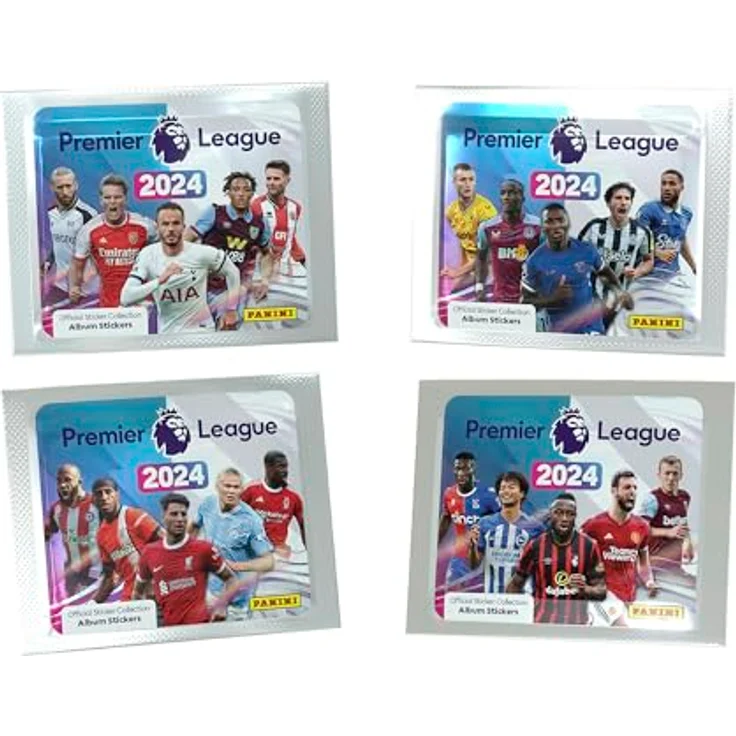 Panini Premier League 2023/24 Sticker-Kollektion, 50 Packungen, Offizielles Lizenzprodukt, Glänzende Aufkleber – Bild 2