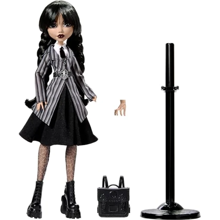 Mattel® Monster High x Wednesday School Doll, schaurig-schöne Anziehpuppe in Schwarz – Bild 6