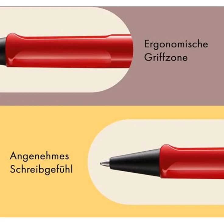 LAMY Füllfederhalter Kugelschreiber safari rot Schreibfarbe blau – Bild 3