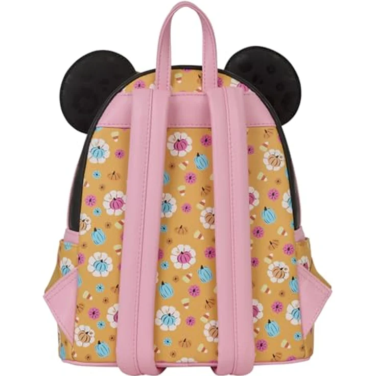 Loungefly Disney Minnie Pumpkin Kindergartenrucksack, 26 cm, strapazierfähiges Polyester und PU-Leder, charmantes Design – Bild 5
