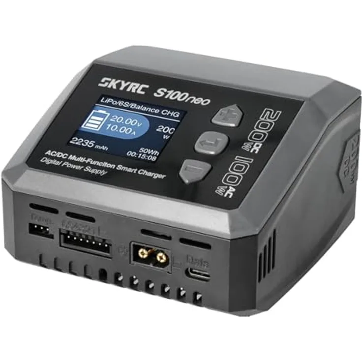 SKYRC S100NEO SMART AC/DC BATTERIELADEGERÄT, vielseitiges Akkuladegerät für ferngesteuerte Fahrzeuge