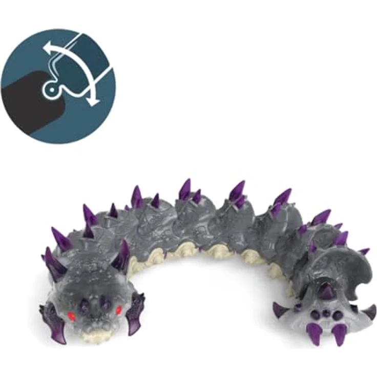 Schleich Schattenwurm (70830) Eldrador Creatures, beweglicher Körper mit stacheligen Kristallen, 26 x 4,7 x 4,2 cm – Bild 3