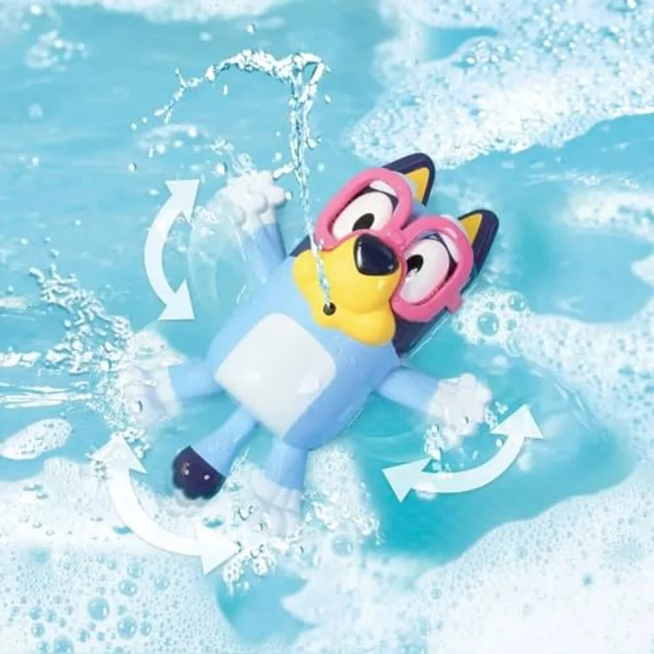 Toomies Schwimmschule Bluey, Badewannenspielzeug für Kinder mit interaktivem Lernspiel – Bild 5