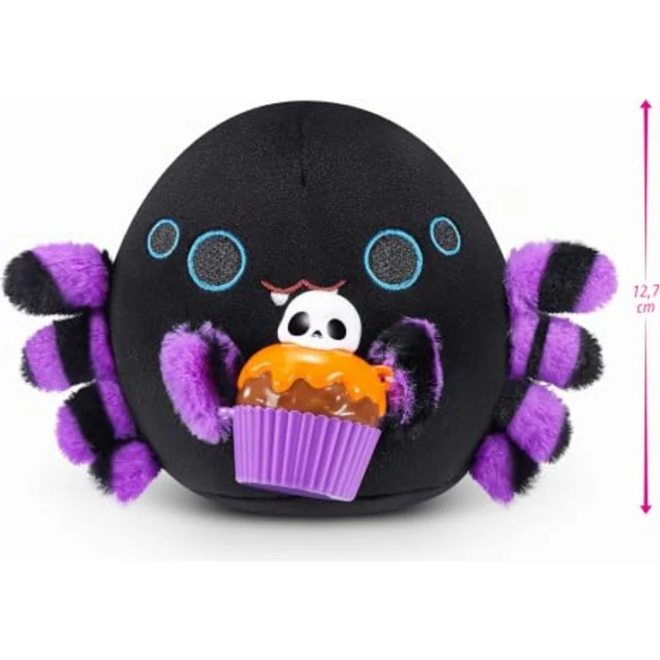 ZURU Snackles Halloween Serie 1, 20 cm großes Plüschspielzeug (Shadow) mit Snack-Accessoire, superweicher Plüsch – Bild 4