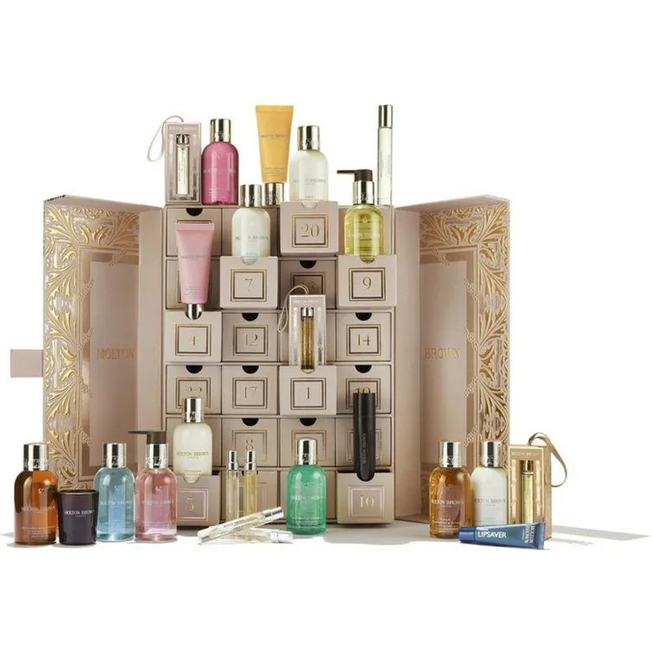 Molton Brown Adventskalender 2025, luxuriöser Adventskalender mit 24 exquisiten Pflege- und Duftprodukten