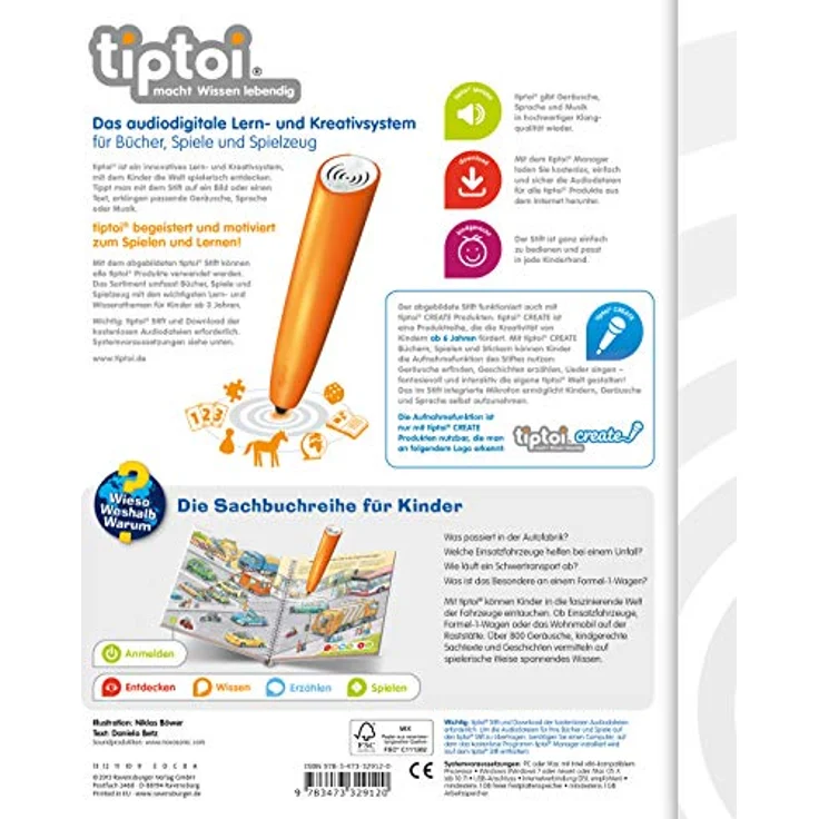 Ravensburger tiptoi® Buch - Wieso? Weshalb? Warum? - Die Welt der Fahrzeuge, interaktive Entdeckungsreise durch verschiedene Fahrzeugtypen – Bild 2
