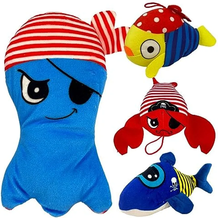 BEMIRO 4er Set Piraten Kuscheltier - ca. 20 cm