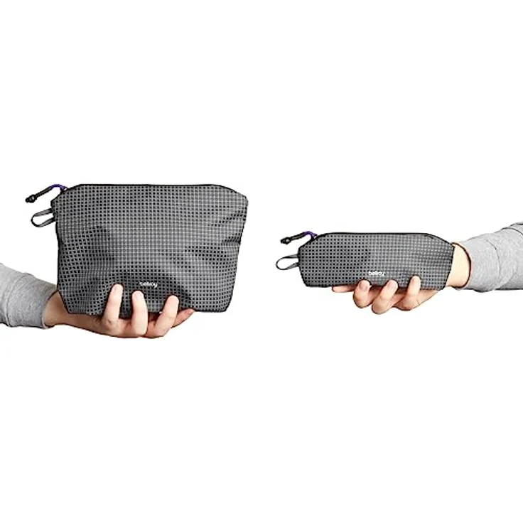 Bellroy Lite Pouch Duo, Federmäppchen und Tasche in Arcade Gray, wasserabweisend, leicht – Bild 7