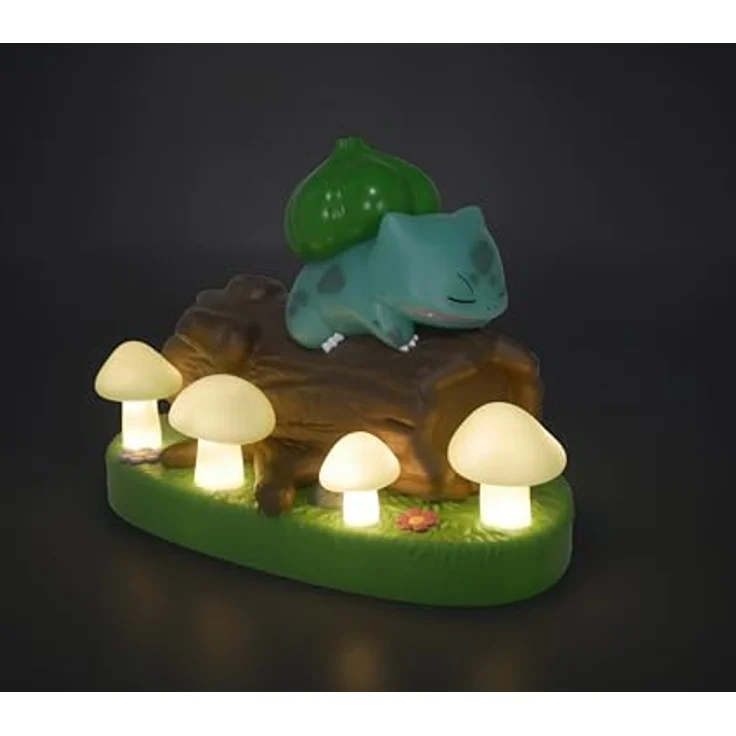 Teknofun Pokemon Bulbasaur LED-Lampe, dekorative Nachttischlampe in schlafender Pose aus langlebigem Kunststoff – Bild 2