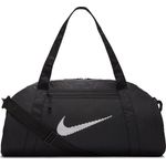 Nike Sporttasche NK GYM CLUB BAG - SP23 BLACK/BLACK/WHITE, Damen-Sporttasche mit geräumigem Hauptfach und praktischer Reißverschlusstasche