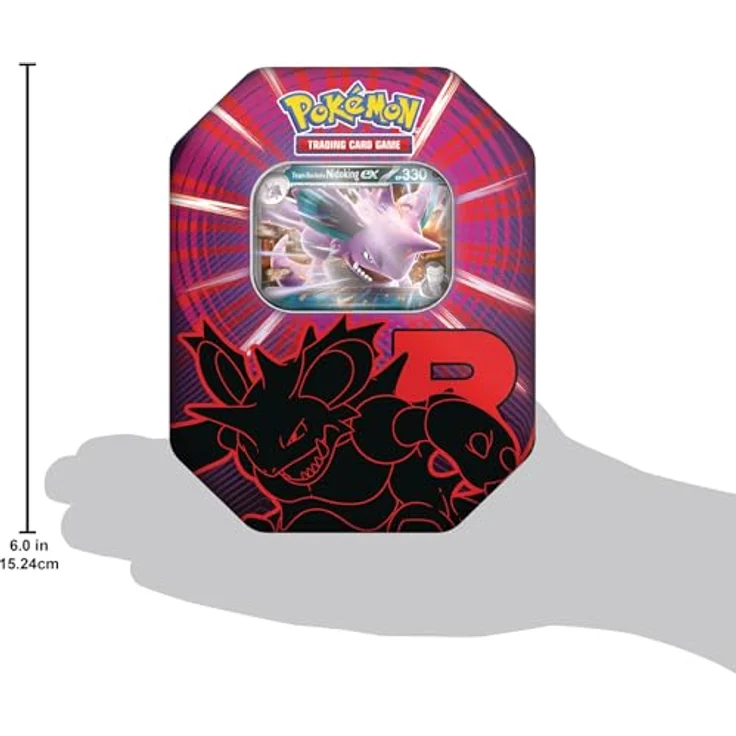 Pokémon Tin-Box Team Rocket, Nidoking-ex mit 1 holografischer Promokarte und 4 Boosterpacks – Bild 4