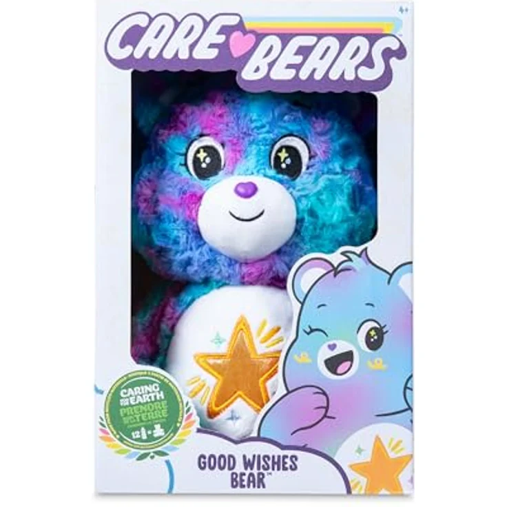Troetelbeertjes Care Bears Kuschelbär 35cm Good Wishes, Plüschspielzeug mit detailliertem Belly Badge-Design und weichem Plüschmaterial – Bild 4