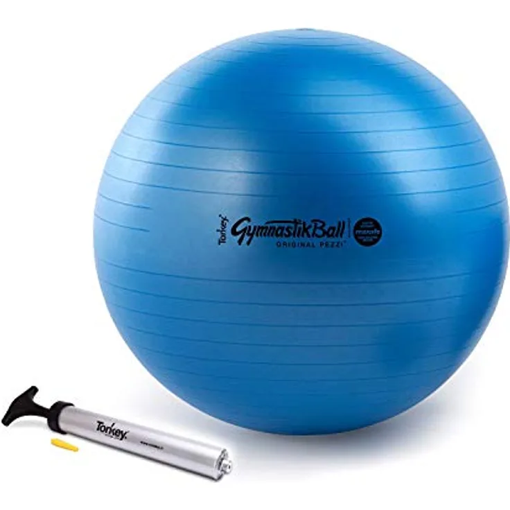 Original Pezzi® Gymnastikball MAXAFE 65 cm blau mit Pezzi-Pumpe Sitzball