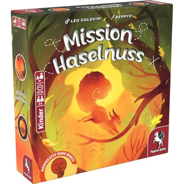 Pegasus Mission Haselnuss, Brettspiel für Familien, kooperatives Spiel für 2-5 Spieler, Alter 6+, Spieldauer 15-25 Minuten – Bild 1